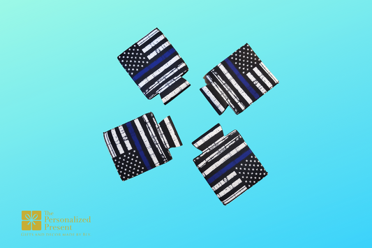 Blue Stripe Flag Can Holders